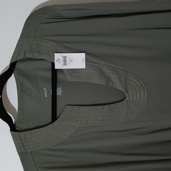 J.Jill Pure Jill Trapunto Tunic Cotton/Linen Blend - Picture 4 of 11